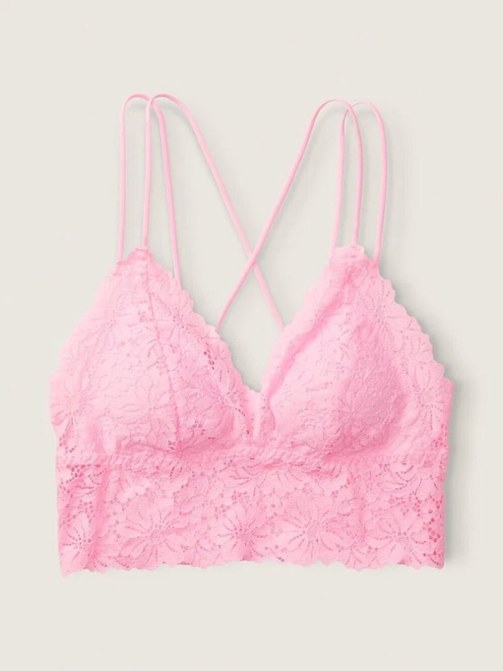 Victoria's Secret PINK - Crochet Lace Bralette 583688 | Small | Light Pink